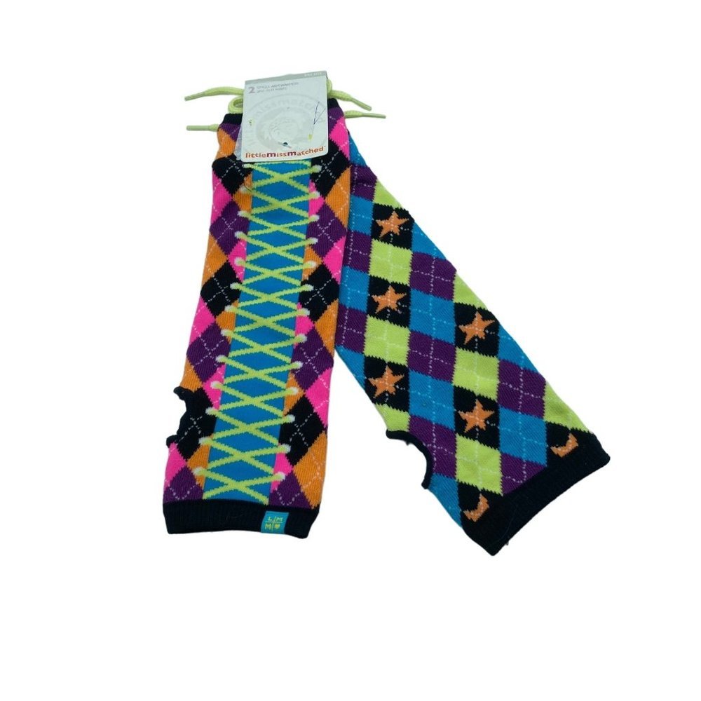 NEW Little MissMatched Women Girl Unique Multicolor Cute Arm Warmers One Size OS